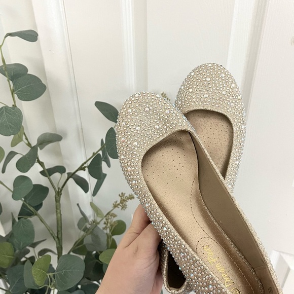 Dream Paris Gold Gemstone Flats - Picture 8 of 8